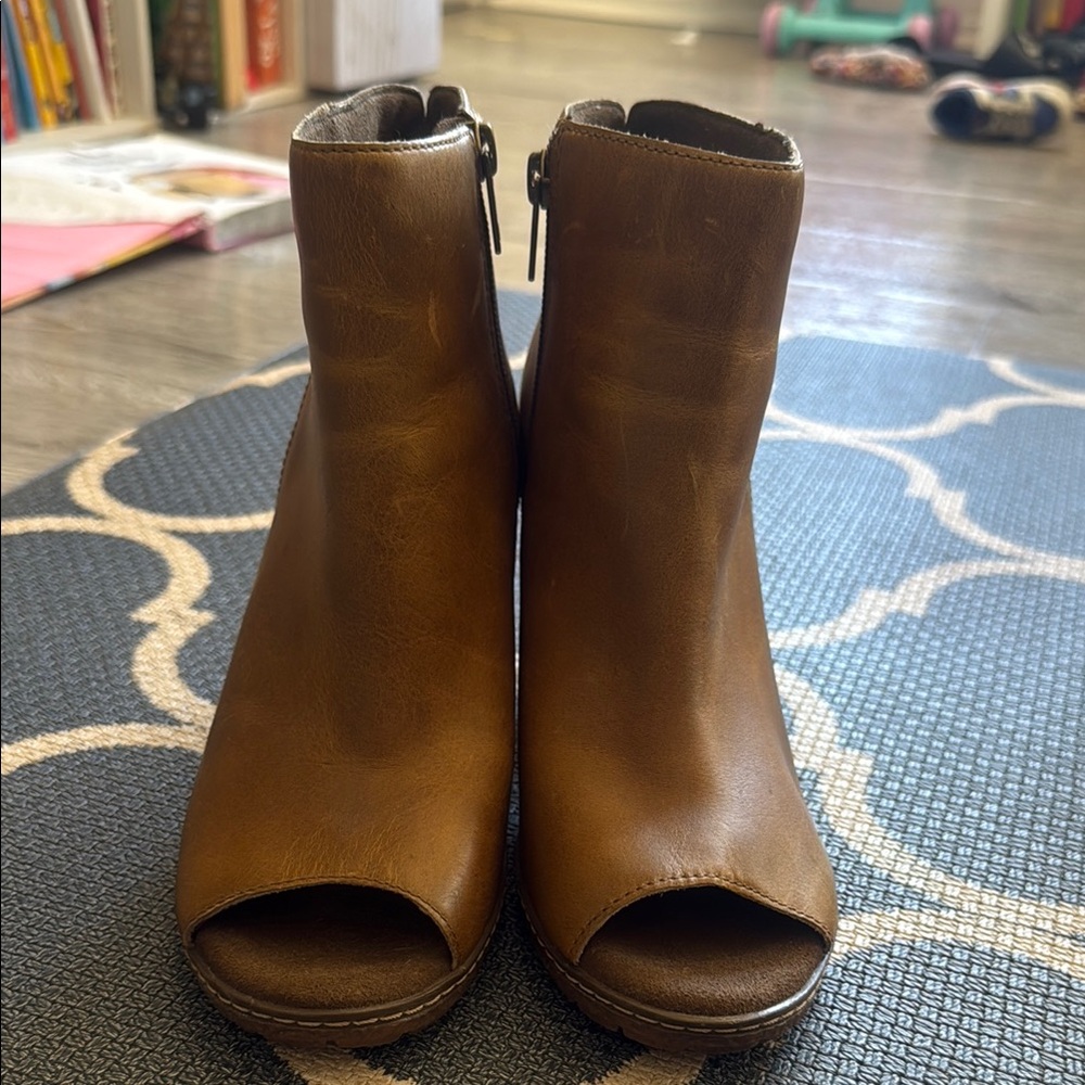 Brown Leather Ankle Boots